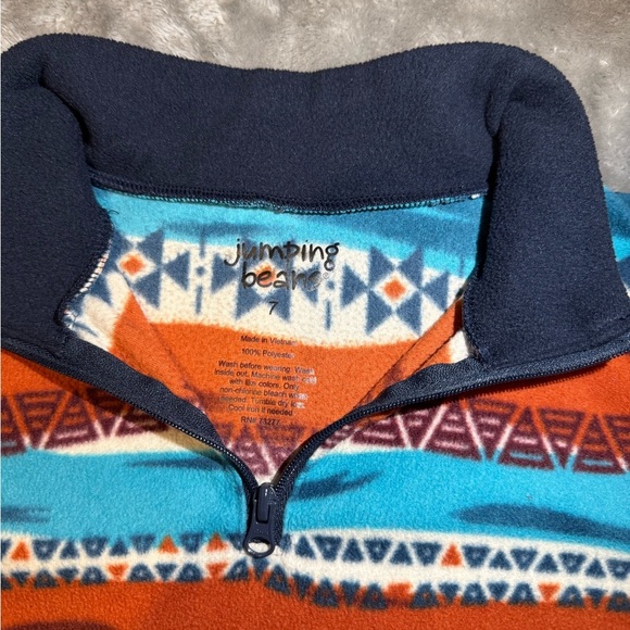 Jumping Beans Kids Zip Up Sweater - Orange, Blue, Black - Picture 2 of 2